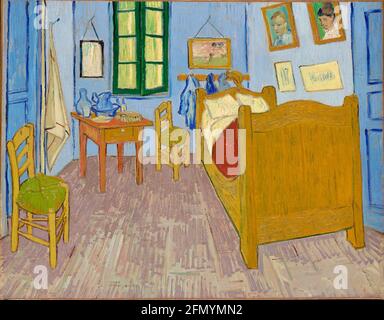 Vincent van Gogh opera dal titolo The Bedroom - 1888. Foto Stock