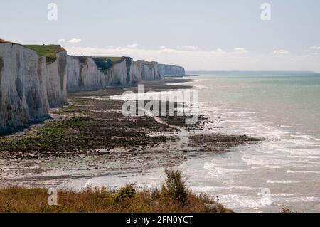 Scogliere bianche vicino Ault, Somme (80), regione Hauts-de-France, Francia Foto Stock