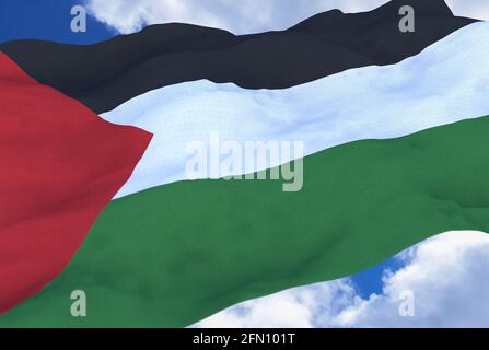Bandiera Palestina - Palestina sfondo Foto Stock