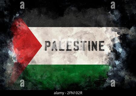 Bandiera Palestina - Palestina sfondo Foto Stock