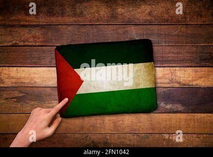 Bandiera Palestina - Palestina sfondo Foto Stock