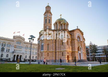 Banja Luka, Bosnia-Erzegovina. 8 febbraio 2020. Cattedrale ortodossa di Cristo Salvatore. Foto Stock