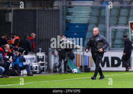 DOETINCHEM, PAESI BASSI - MAGGIO 12: Allenatore Wil Boessen di Helmond Sport durante la partita olandese di Keukenkampioendivisie tra De Graafschap e Helmond Sp Foto Stock