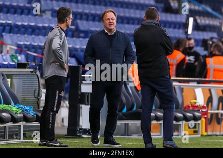 DOETINCHEM, PAESI BASSI - MAGGIO 12: Allenatore Mike Snoei di De Graafschap durante la partita olandese di Keukenkampioendivisie tra De Graafschap e Helmond SpO Foto Stock