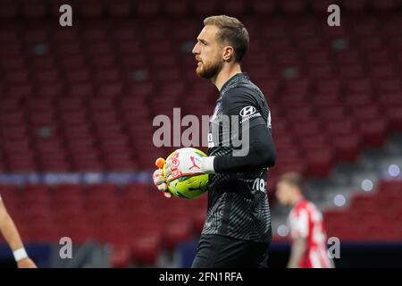 Madrid, Spagna. 12 maggio 2021. Jan Oblak dell'Atletico de Madrid durante la partita di calcio del campionato spagnolo la Liga tra Atletico de Madrid e Real Sociedad il 12 maggio 2021 allo stadio Wanda Metropolitano di Madrid, Spagna - Foto Irina R Hipolito/Spagna DPPI/DPPI/LiveMedia Credit: Independent Photo Agency/Alamy Live News Foto Stock