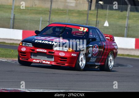 Simon Garrad, Nissan Skyline, Historic Touring Car Challenge, HTCC, Tony Dron Trophy, STCC, U2TC, Donington Historic Festival, Donington Park, Inghilterra, Foto Stock