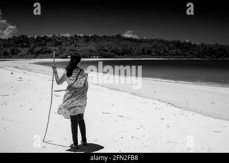 Castaway a Ross & Smith Island, Andaman e Nicobar Islands Foto Stock