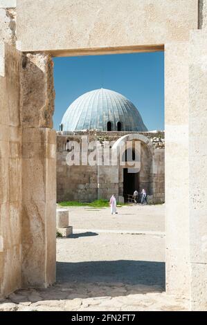 Umayyad Palace, Citadel Hill, Amman, Giordania Foto Stock