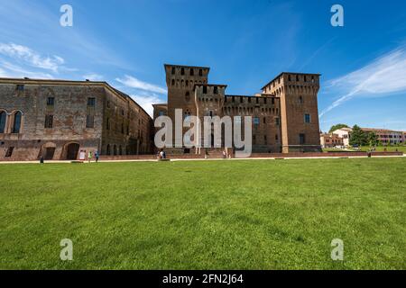 Mantova. Castello di San Giorgio (Castello di San Giorgio, 1395-1406), parte del Palazzo Ducale o Palazzo reale Gonzaga. Lombardia, Italia, Europa. Foto Stock