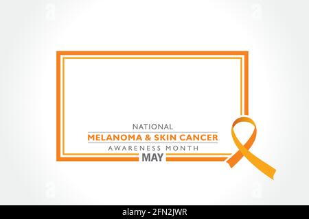 Illustrazione vettoriale del melanoma e del mese di consapevolezza del cancro della pelle osservato nel mese di maggio. Illustrazione Vettoriale