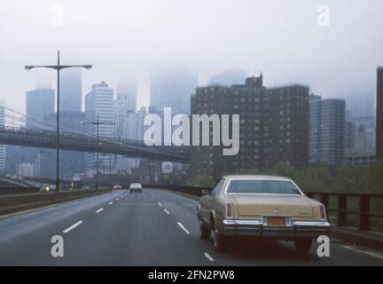 Paesaggio urbano, New York, Stati Uniti, 1977 Foto Stock