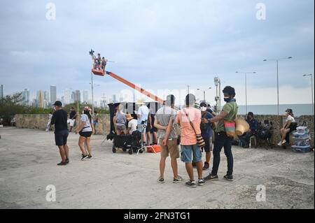 Set di film 'Searching 2' con Storm Reid, Nia Long e Joaquim De Almeida a Cartagena de Indias, Colombia. Direttori: Will Merrick e Nick Jo Foto Stock