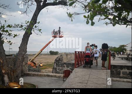 Set di film 'Searching 2' con Storm Reid, Nia Long e Joaquim De Almeida a Cartagena de Indias, Colombia. Direttori: Will Merrick e Nick Jo Foto Stock