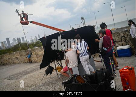 Set di film 'Searching 2' con Storm Reid, Nia Long e Joaquim De Almeida a Cartagena de Indias, Colombia. Direttori: Will Merrick e Nick Jo Foto Stock