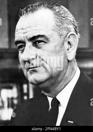 Johnson, Lyndon Baines, 27.8.1908 - 23.1.1973, politico americano (Dem.), ADDITIONAL-RIGHTS-CLEARANCE-INFO-NOT-AVAILABLE Foto Stock