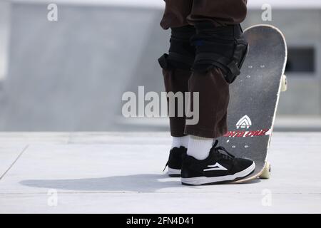 Tokyo, Giappone. 14 maggio 2021. Dettaglio Skateboarding : READY STEADY TOKYO - Skateboarding Park Contest Final al Ariake Urban Sports Park di Tokyo, Giappone . Credit: Yohei Osada/AFLO SPORT/Alamy Live News Foto Stock