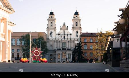 Cattedrale del Santo Nome di Santa Vergine Maria, Minsk, Bielorussia, Europa Foto Stock