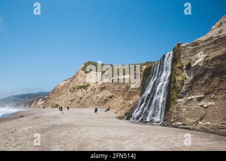 Alamere Falls in California in una giornata di sole Foto Stock