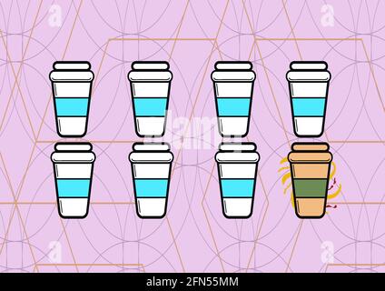 Composizione di cocktail estivi su sfondo viola multicolore Foto Stock