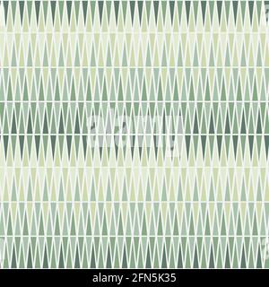 Ripetizione continua. Triangoli in tonalità di verde attenuate. Illustrazione Vettoriale