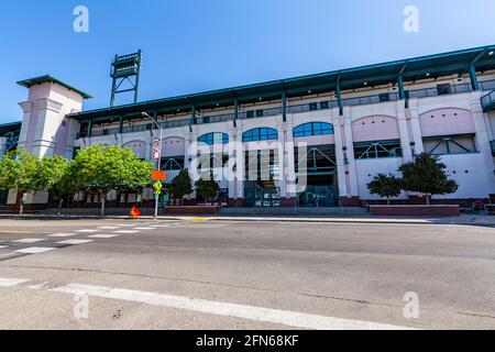 Chukchansi Park, precedentemente Grizzlies Stadium, campo da baseball a Fresno California Foto Stock