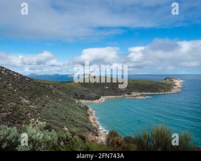 Viste lungo il Tongue Point Walking Track, Wilsons Promontory National Park, Australia. Affacciato su Tongue Point. Foto Stock
