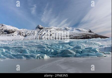 Skaftafell ghiacciaio Vatnajokull parco nazionale in Islanda. Foto Stock