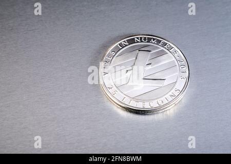 Gettone Littecoin LTC per criptovaluta Foto Stock