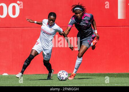 Sevilha, Espanha. 15 maggio 2021. Partita tra Siviglia e Madrid CFF valida per il 30° round della Lega Iberdrola, allo stadio Jesús Navas di Siviglia, AN, Spagna Credit: Adam Escada/FotoArena/Alamy Live News Foto Stock