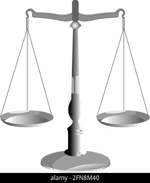 vettore della scala di bilanciamento, isolato su sfondo bianco. Illustrazione Vettoriale