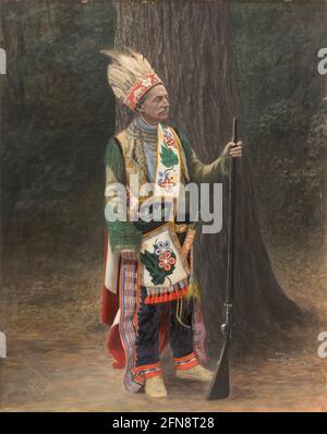 White Man in Chippewa Costume, fine del XIX-inizio del XX secolo. Foto Stock