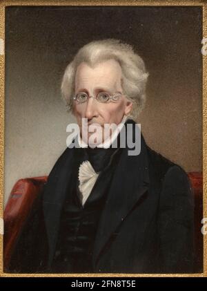 Andrew Jackson, 1840. Copia dopo Edward Dalton Marchant. Foto Stock