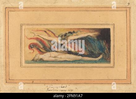 The Soul Hovering Over the Body [from Marriage of Heaven and Hell," plate 14], c. 1796. Foto Stock