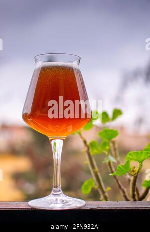 Birra fatta in casa Foto Stock