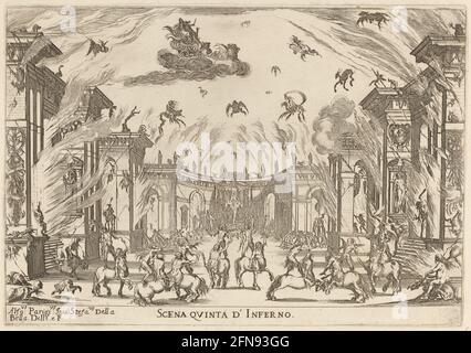 Scena Quinta di Inferno, 1637. Foto Stock