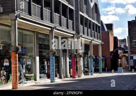 il centro commerciale arch, bury st edmunds, lockdown, 2021 Foto Stock