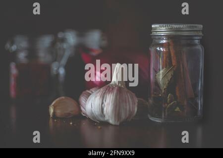 Spezie in un vaso Foto Stock