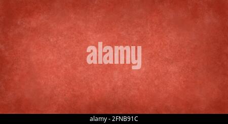 Grunge acquerello sfondo rosso con schiarimento al centro. Illustrazione della struttura della superficie in calcestruzzo. Foto Stock