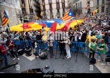 Cataluña España la ANC exige un acuerdo a ERC y JxCat: 'i hay elecciones nunca más estaremos a vuestro lado' Foto Stock