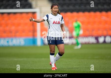 Londra, Regno Unito. 16 maggio 2021. Londra, Regno Unito. 2 maggio : Cho (Tottenham) gesti durante la FA Women's Cup 2020-21 tra Tottenham Hotspur e Sheffield Uniti al Hive. Credit: Federico Guerra Morán/Alamy Live News Foto Stock