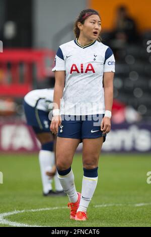 Londra, Regno Unito. 16 maggio 2021. Londra, Regno Unito. 2 maggio : Cho (Tottenham) gesti durante la FA Women's Cup 2020-21 tra Tottenham Hotspur e Sheffield Uniti al Hive. Credit: Federico Guerra Morán/Alamy Live News Foto Stock