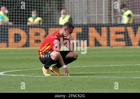 Benevento, Italia. 16 maggio 2021. Gaetano Letizia (Benevento Calcio) durante Benevento Calcio vs FC Crotone, Serie calcistica Italiana A Benevento, Italia, Maggio 16 2021 Credit: Independent Photo Agency/Alamy Live News Foto Stock