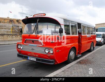 Leyland Comet Coach, Valetta, Malta Foto Stock