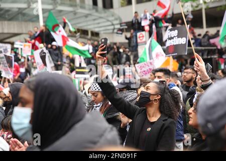 Proteste per la Palestina libera, Londra, maggio 2021 Foto Stock