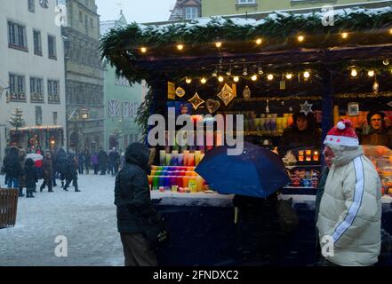 Rothenburg Mercatino di Natale in Germania Foto Stock