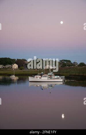 Piccola barca in Scituate Massachusetts USA Foto Stock