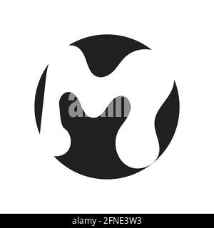 Letter M Business Corporate astratto unità vettore logo design templateLetter Design delle icone vettoriali del modello di logo M. Illustrazione Vettoriale