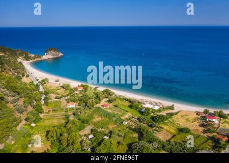 Aereo di Potami spiaggia, Samos, Grecia Foto Stock