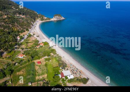 Aereo di Potami spiaggia, Samos, Grecia Foto Stock