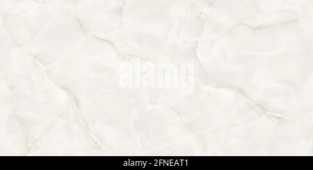 design in marmo onice di colore bianco con finitura naturale lucida texture e venature utilizzate per piastrelle e pareti di pavimenti carta Foto Stock